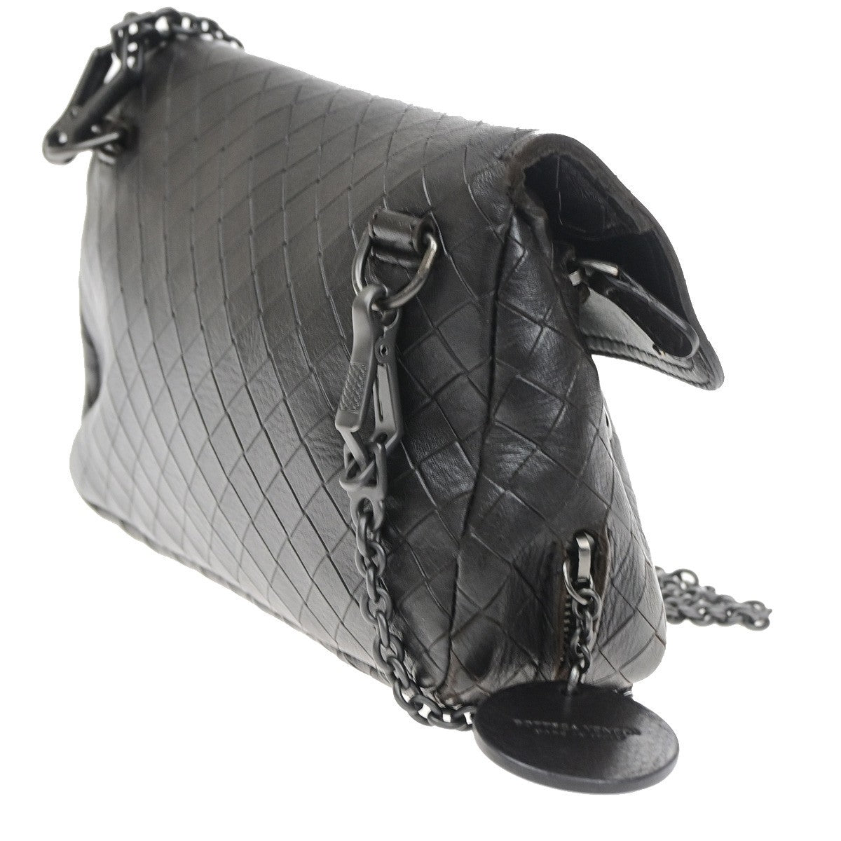 Bottega Veneta Expandable Chain Crossbody Leather Brown Leather Shoulder Bag Bag (Pre-Owned)