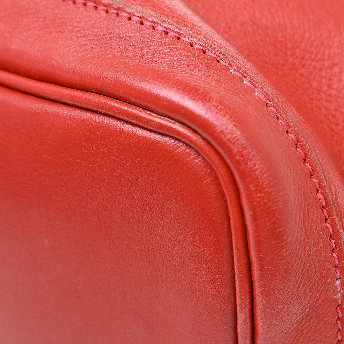 Hermes Bolduc Twilly Garden Party Tote Leather Red Leather Tote Bag Bag (Pre-Owned)