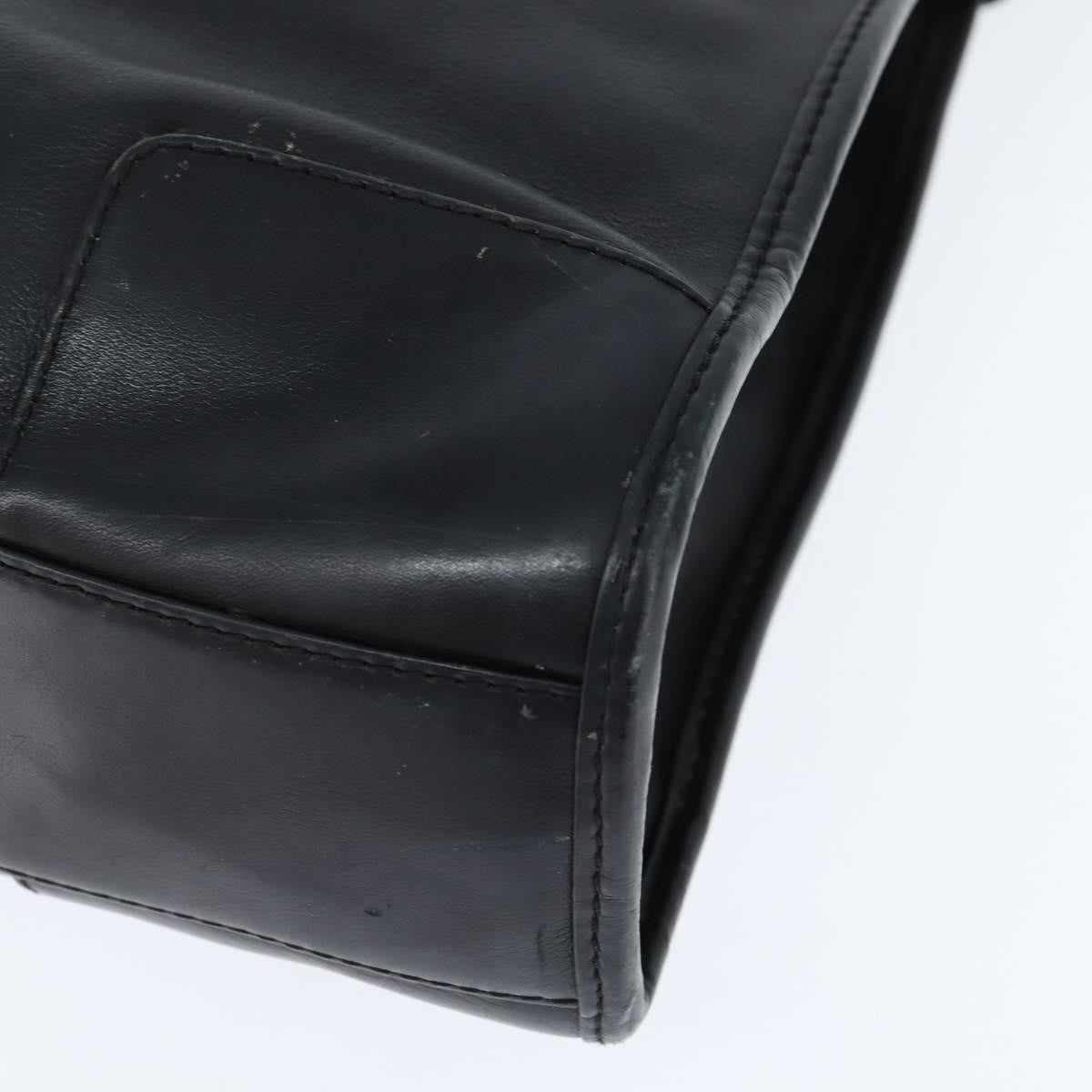 Loewe Anagram Leather Black Leather Shoulder Bag Bag (Pre-Owned)