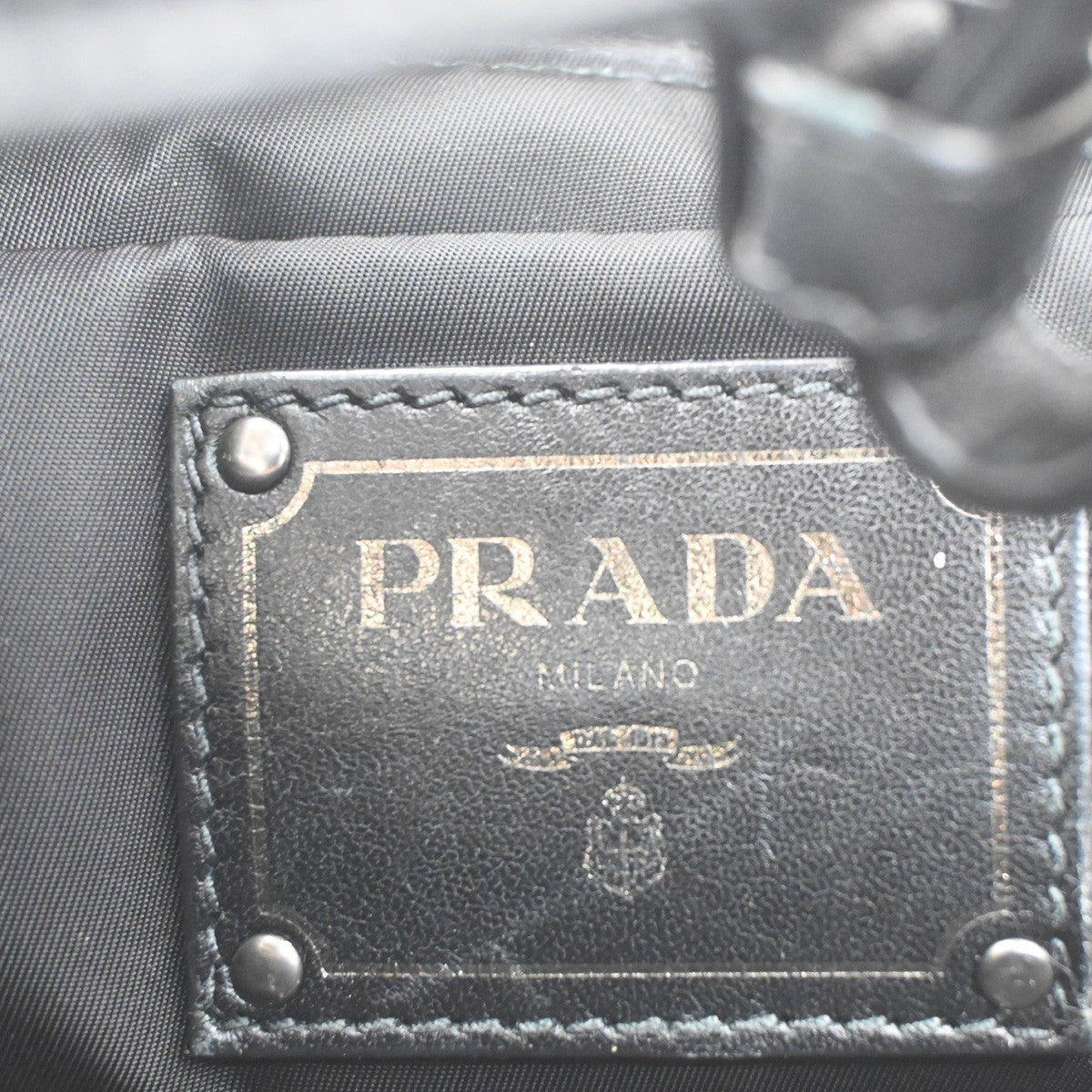 Prada Convertible Double Tote Tessuto Black Nylon Handbag (Pre-Owned)