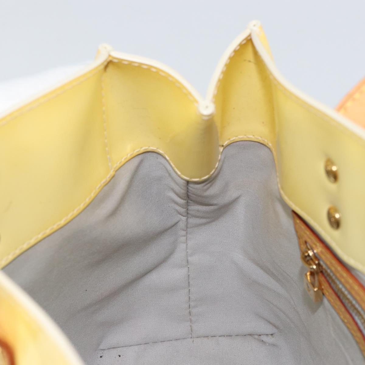 Louis Vuitton Reade Monogram Vernis Yellow Patent_Leather Handbag (Pre-Owned)