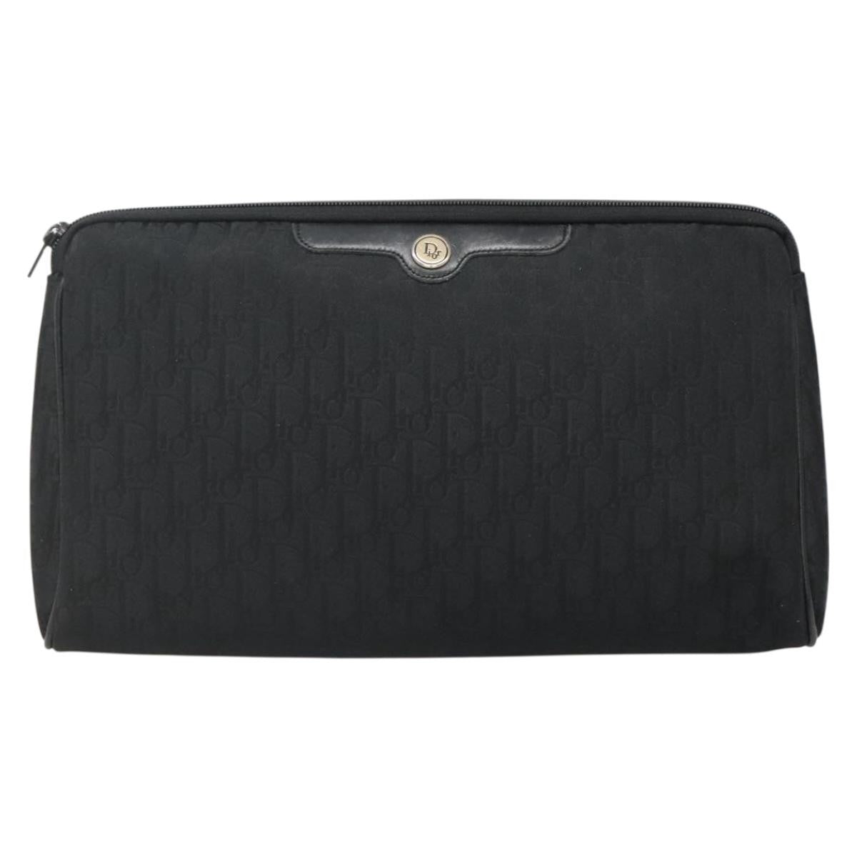 Christian Dior Trotter Diorissimo Canvas Black Canvas Clutche & Pouche Bag (Pre-Owned)