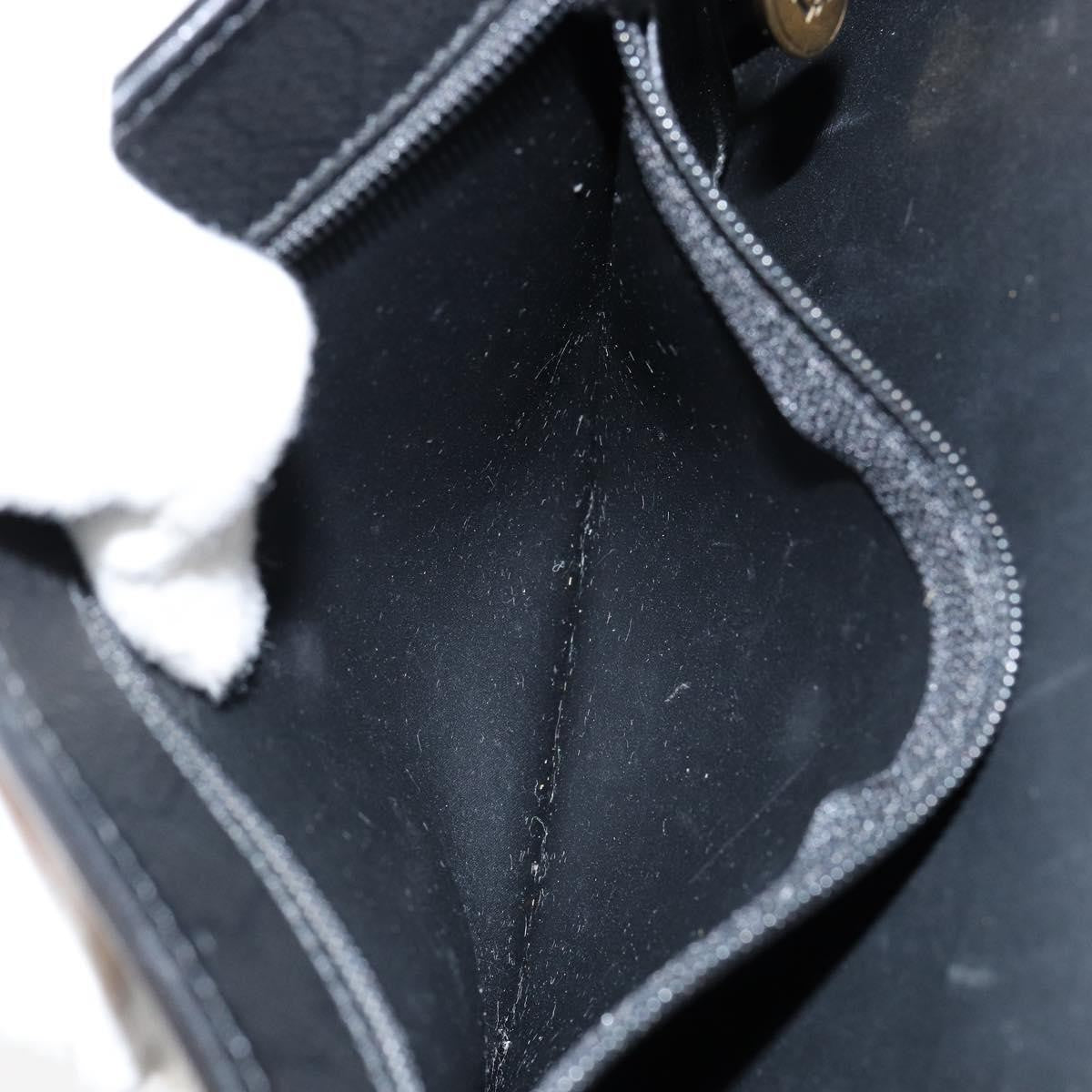 Christian Dior Vintage Honeycomb Flap Coated Canvas Black Canvas Shoulder Bag Bag (Pre-Owned)