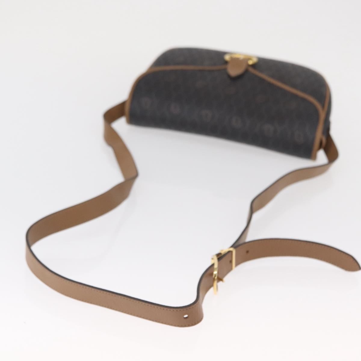 Christian Dior Vintage Honeycomb Flap Canvas And Leather Black Canvas Shoulder Bag Bag (Pre-Owned)