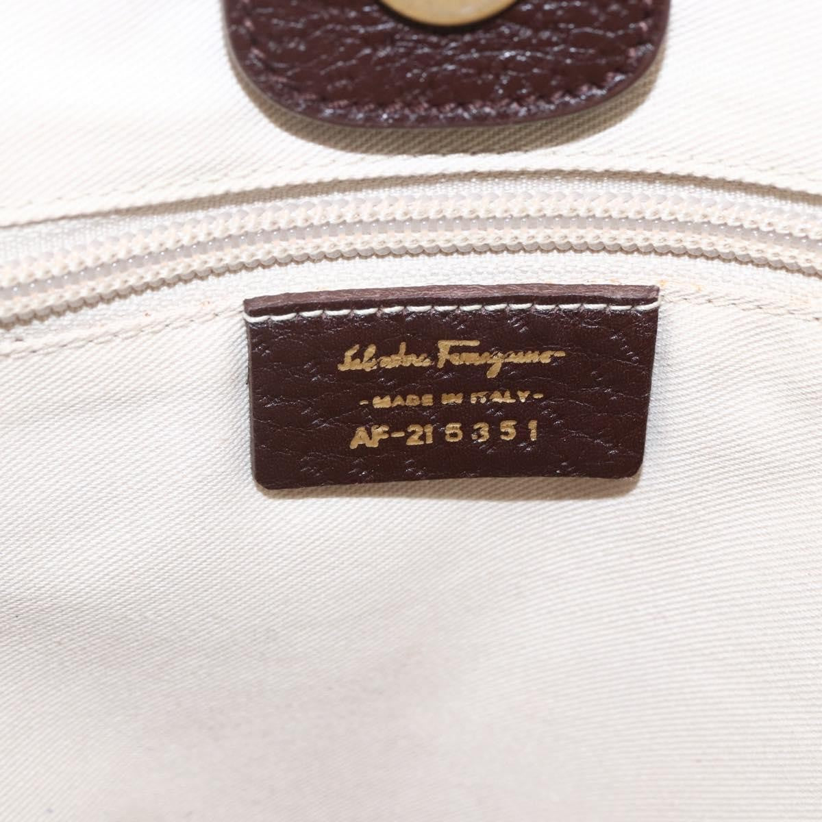 Salvatore Ferragamo Vintage Canvas Brown Canvas Tote Bag Bag (Pre-Owned)