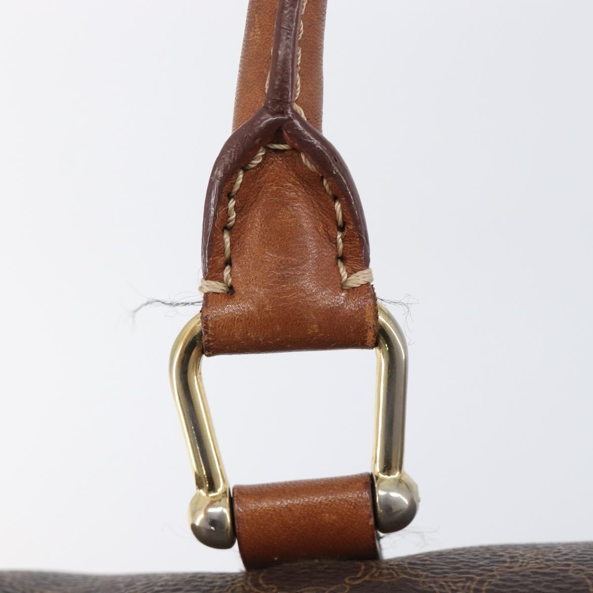 Celine Boston Triomphe Coated Canvas Brown Pvc Handbag (Pre-Owned)