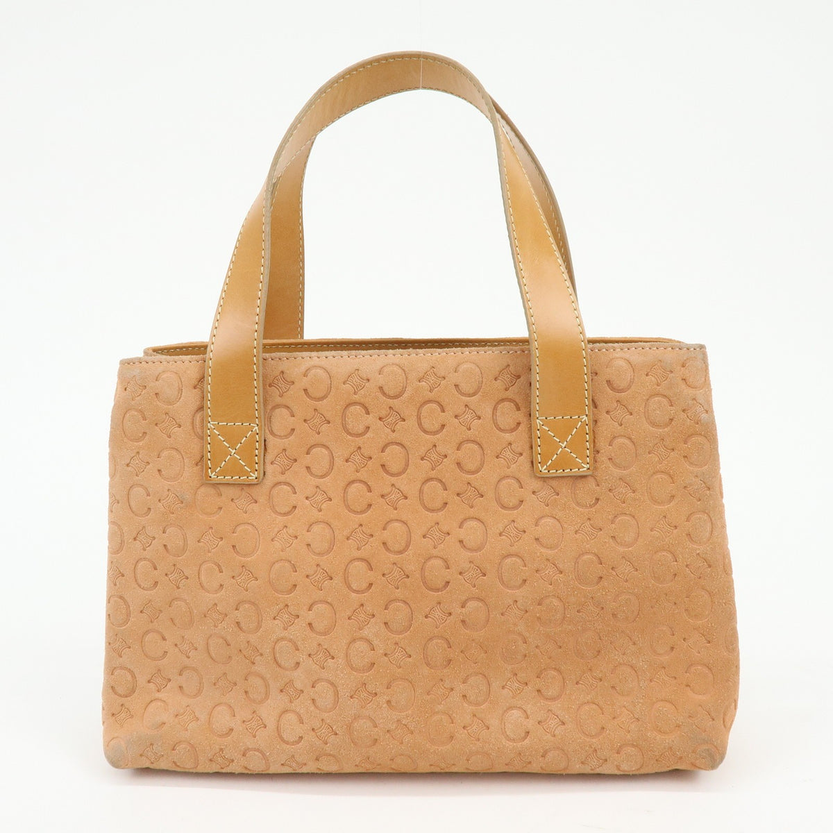 Celine C Macadam Suede Beige Suede Handbag (Pre-Owned)