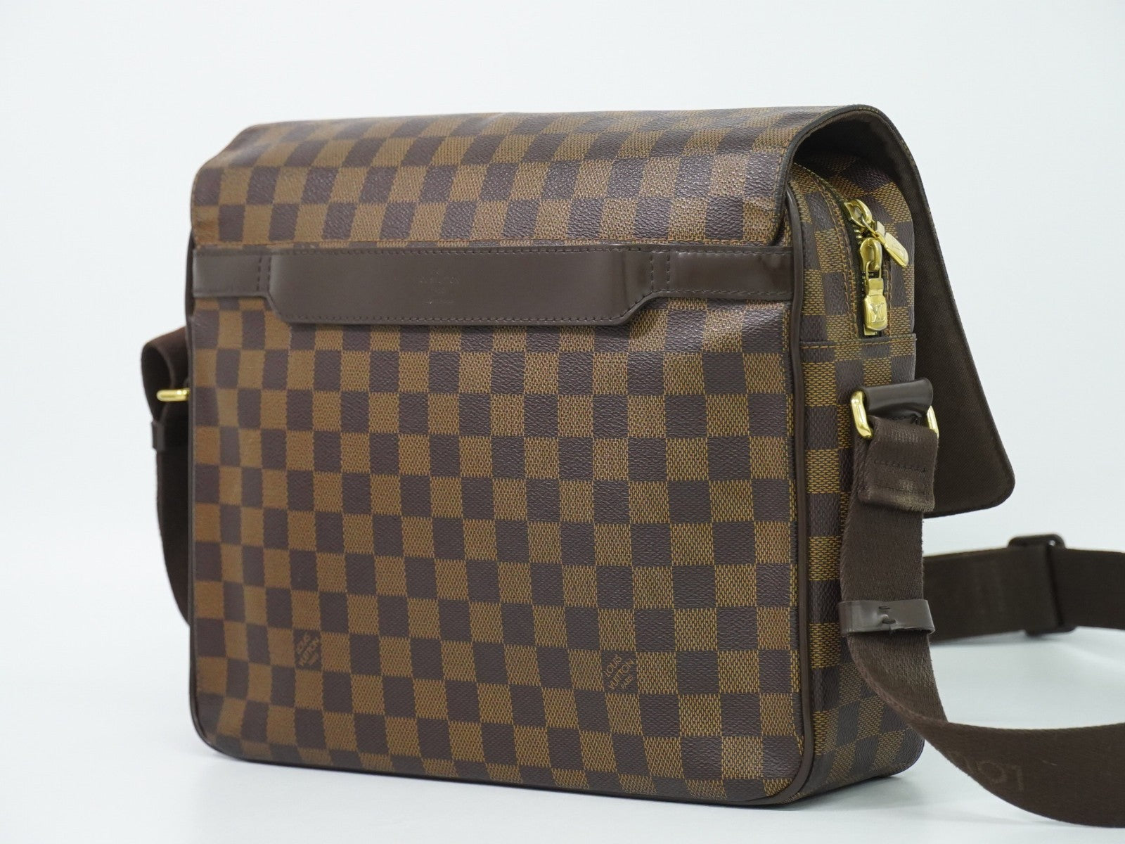 Louis Vuitton Shelton Messenger Damier Ebene Brown Canvas Shoulder Bag Bag (Pre-Owned)