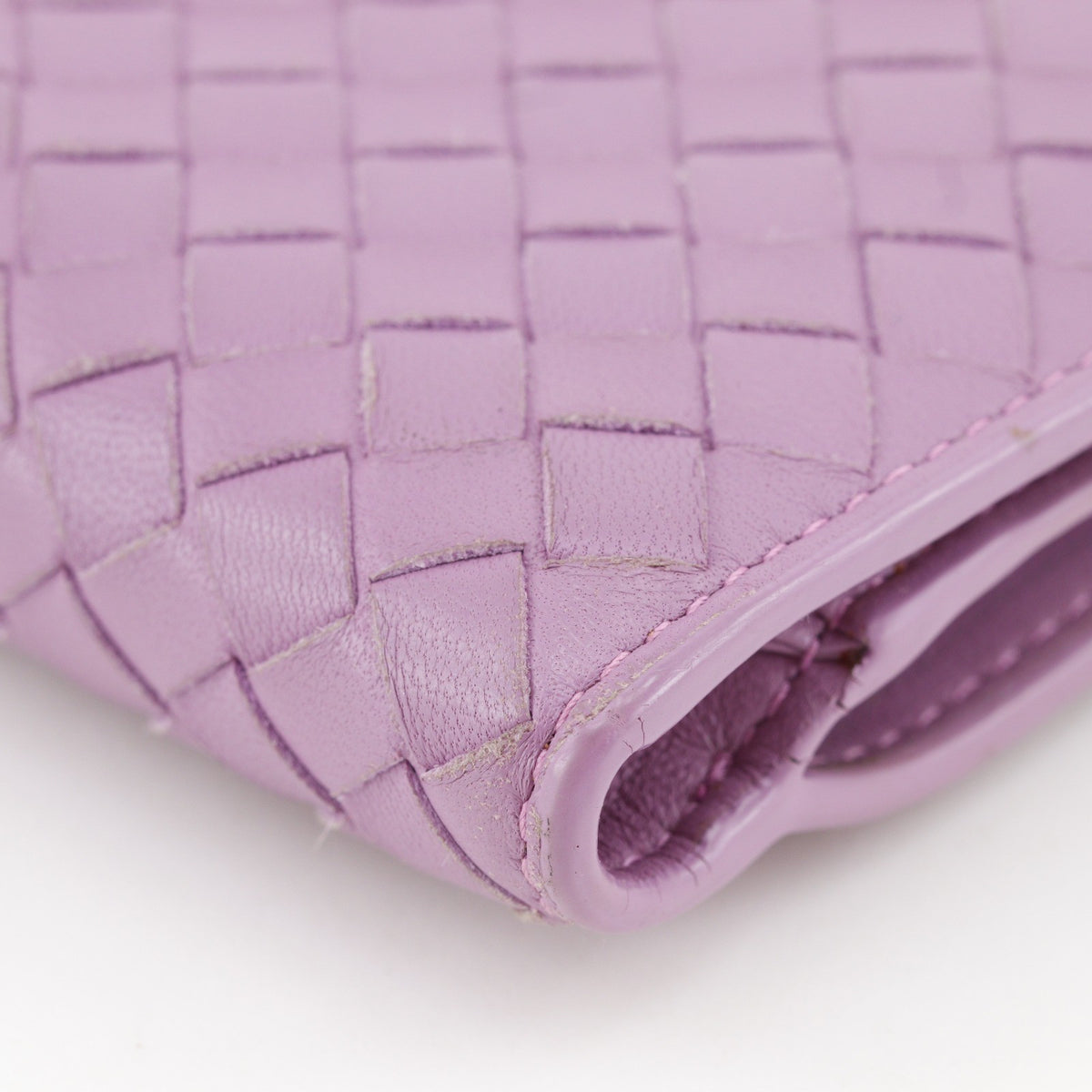 Bottega Veneta Bifold Intrecciato Nappa Pink Leather Wallets Accessory (Pre-Owned)
