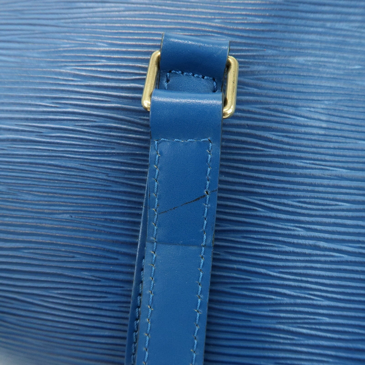 Louis Vuitton Soufflot Epi Leather Blue Leather Tote Bag Bag (Pre-Owned)