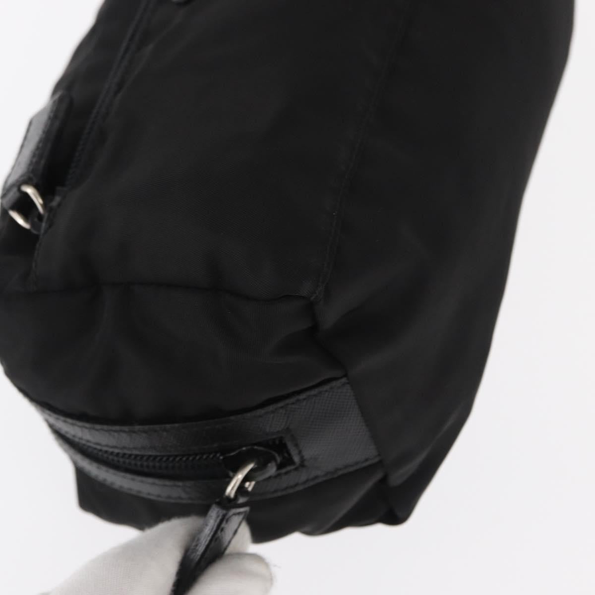 Prada Logo Pouch Nylon Black Nylon Clutche & Pouche Bag (Pre-Owned)