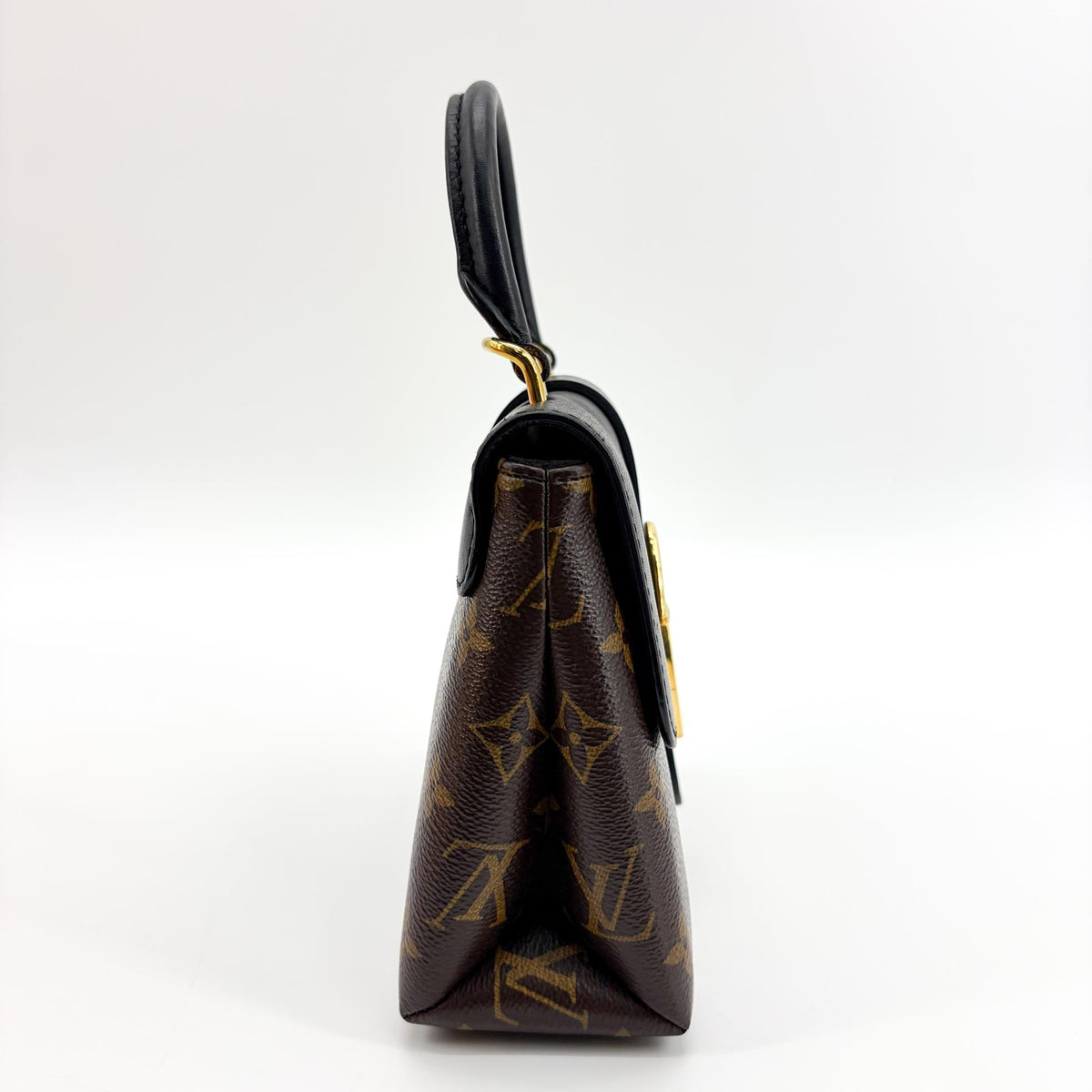Louis Vuitton Locky Monogram Canvas With Leather Black Canvas Handbag (Pre-Owned)