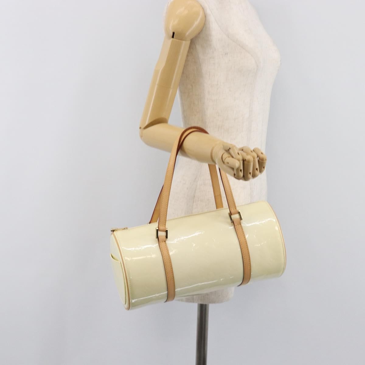 Louis Vuitton Bedford Monogram Vernis Beige Patent_Leather Handbag (Pre-Owned)