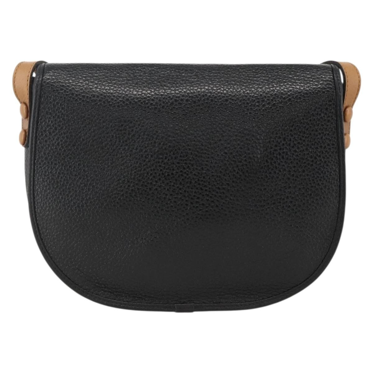 Christian Dior Cd Shoulder Bag Leather Black Leather Shoulder Bag Bag (Pre-Owned)