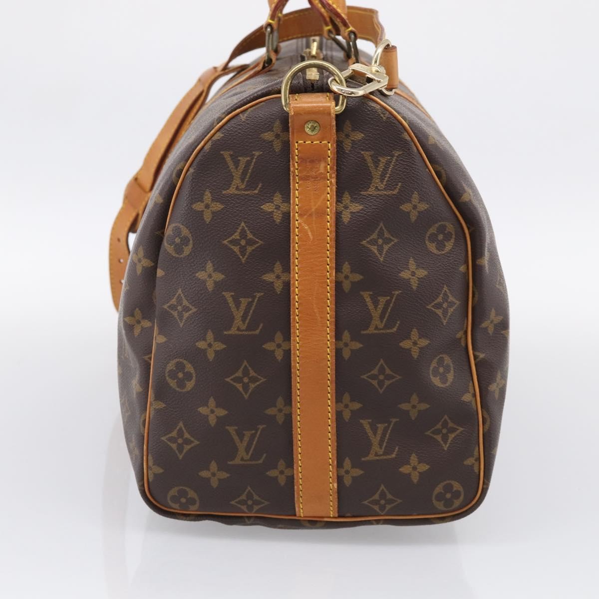 Louis Vuitton Keepall Bandouliere Monogram Canvas Brown Canvas Travel Bag Bag (Pre-Owned)