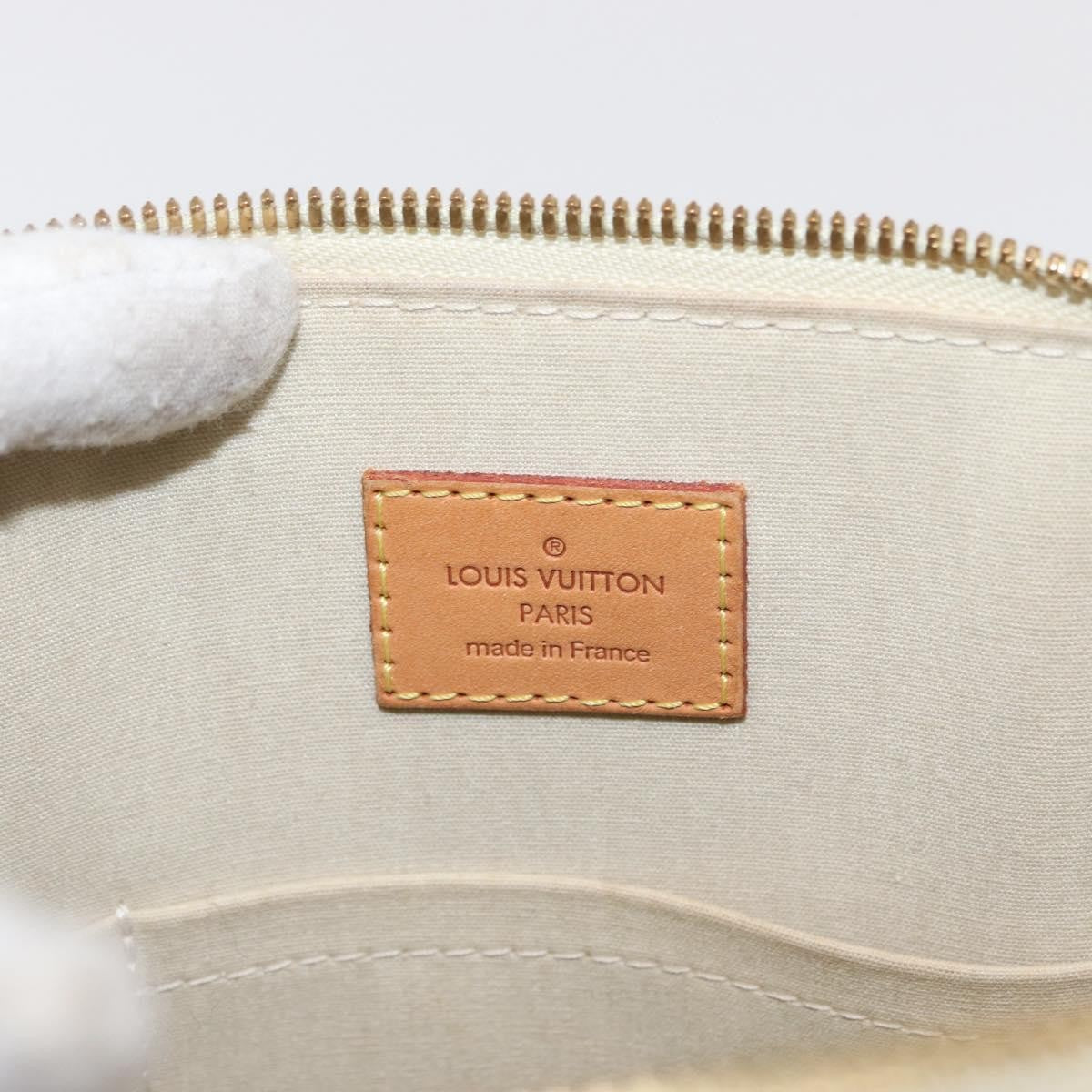 Louis Vuitton Alma Monogram Vernis Beige Patent_Leather Handbag (Pre-Owned)