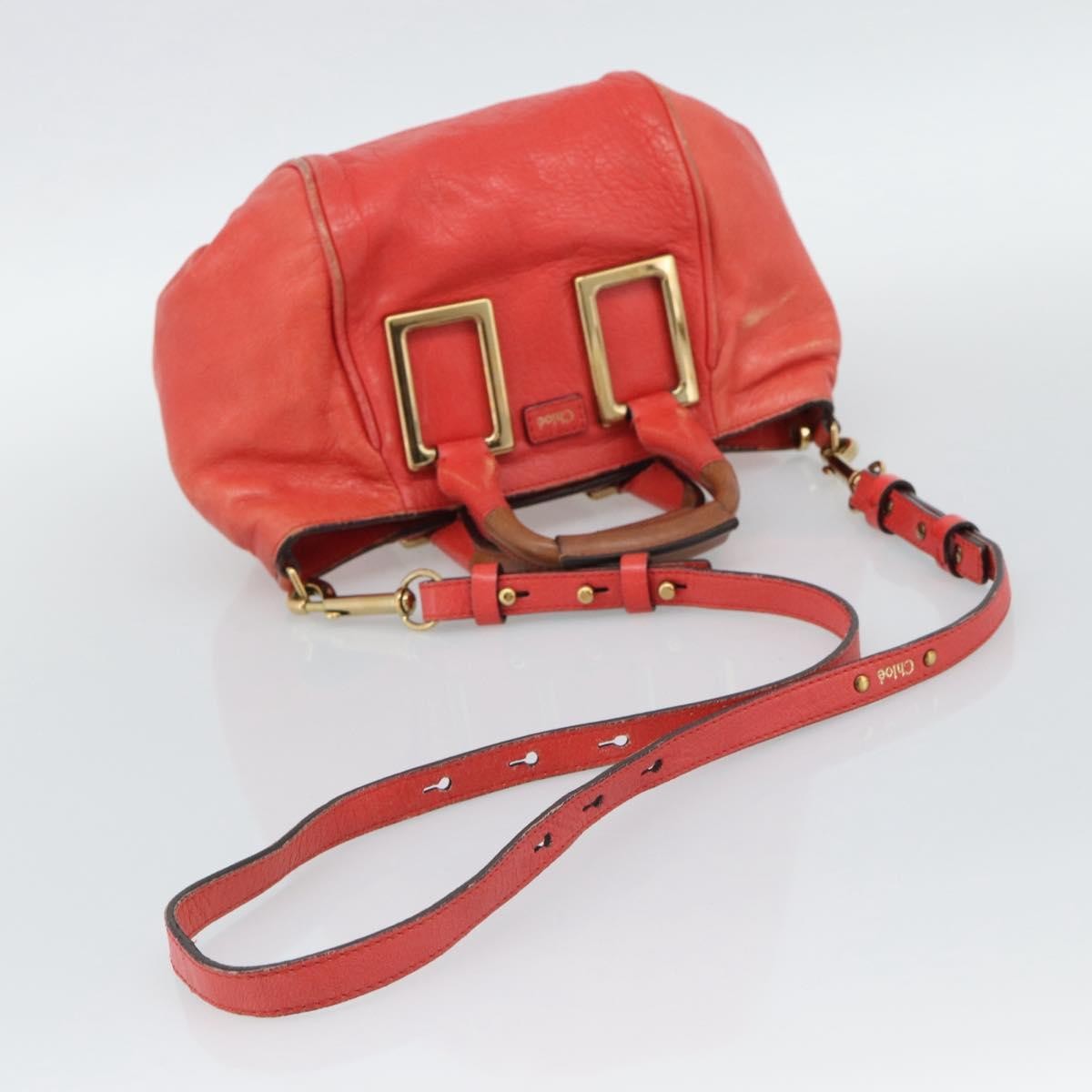 Chloe Ethel Leather Red Leather Handbag (Pre-Owned)