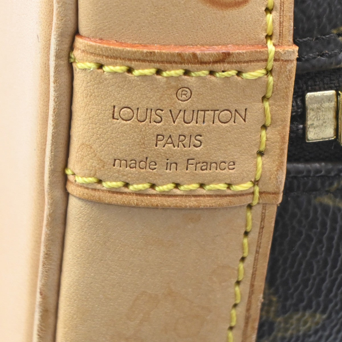 Louis Vuitton Alma Monogram Brown Leather Handbag (Pre-Owned)