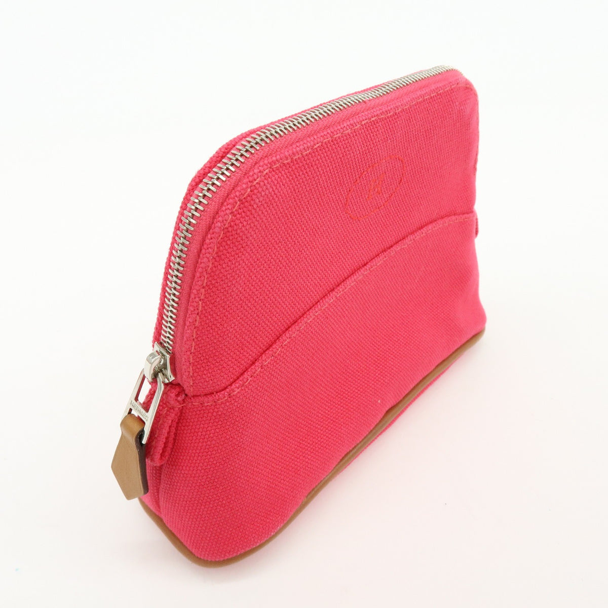 Hermes Bolide Travel Canvas Pink Cotton Clutche & Pouche Bag (Pre-Owned)