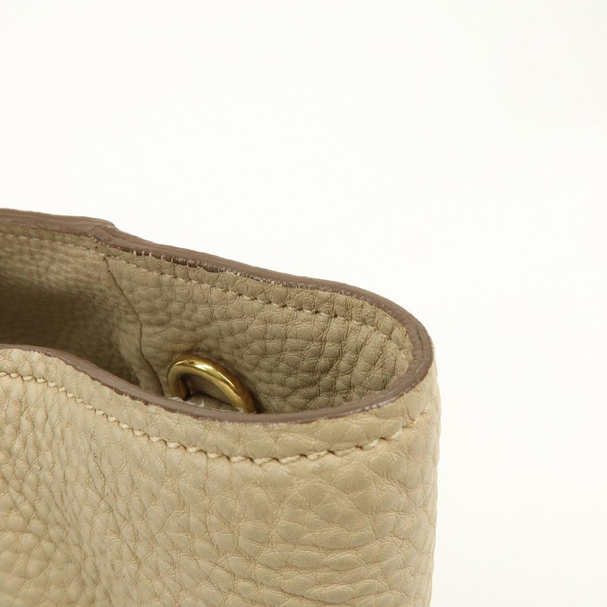 Prada Front Pocket Wing Convertible Vitello Daino Beige Leather Tote Bag Bag (Pre-Owned)