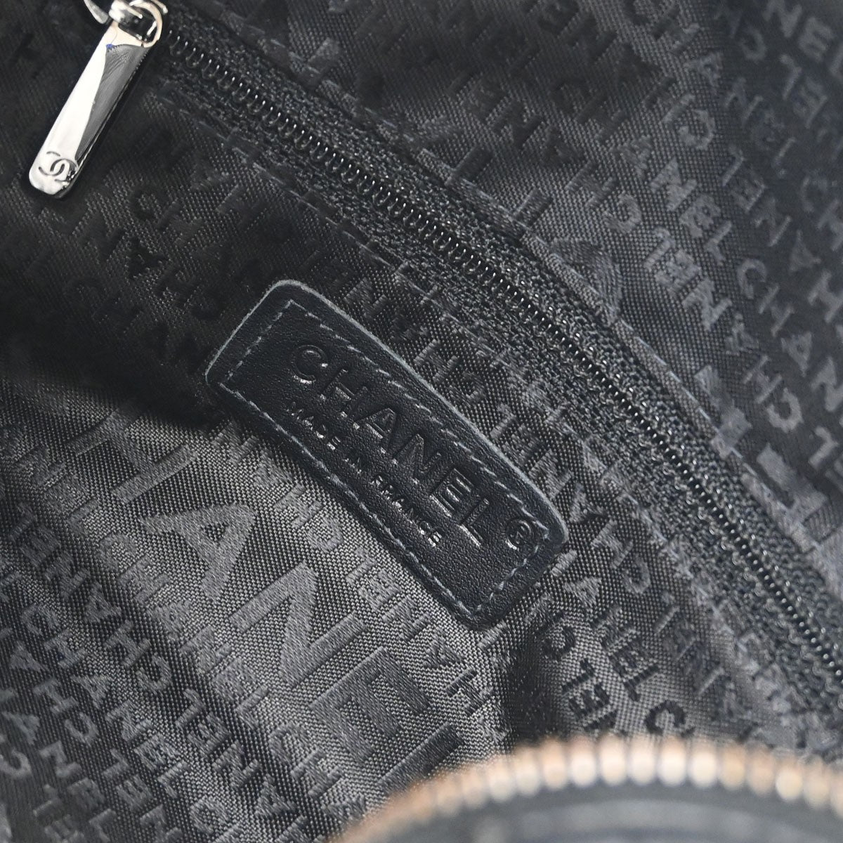 Chanel Square Stitch Satchel Caviar Black Leather Handbag (Pre-Owned)