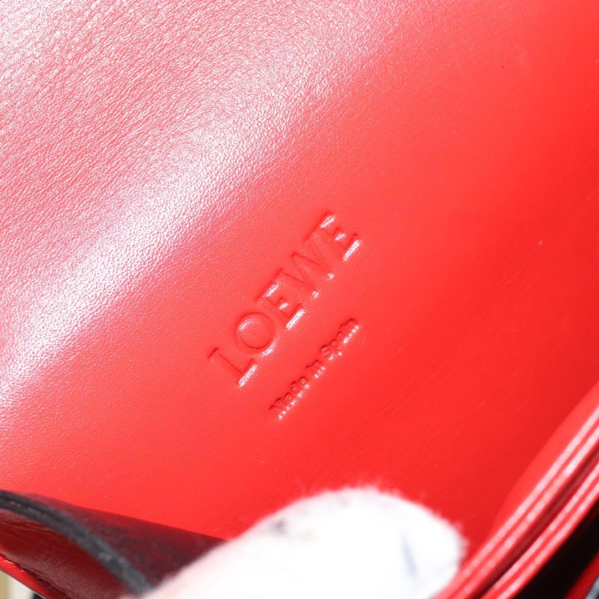 Loewe Barcelona Leather Red Leather Shoulder Bag Bag (Pre-Owned)