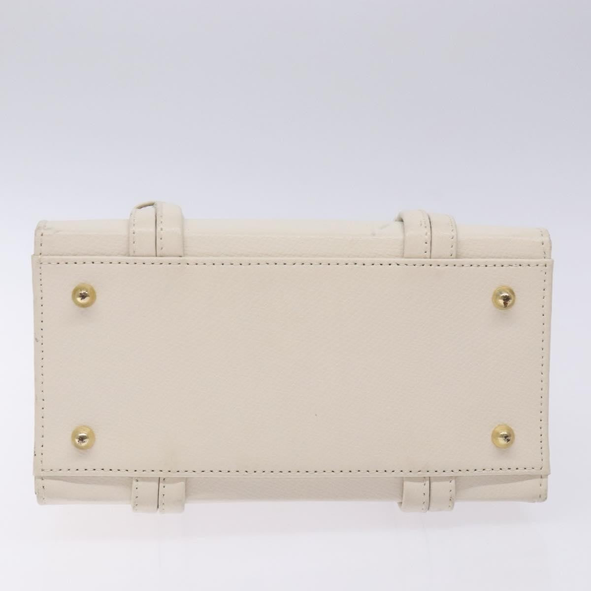 MCM Vintage Leather White Leather Shoulder Bag Bag (Pre-Owned)