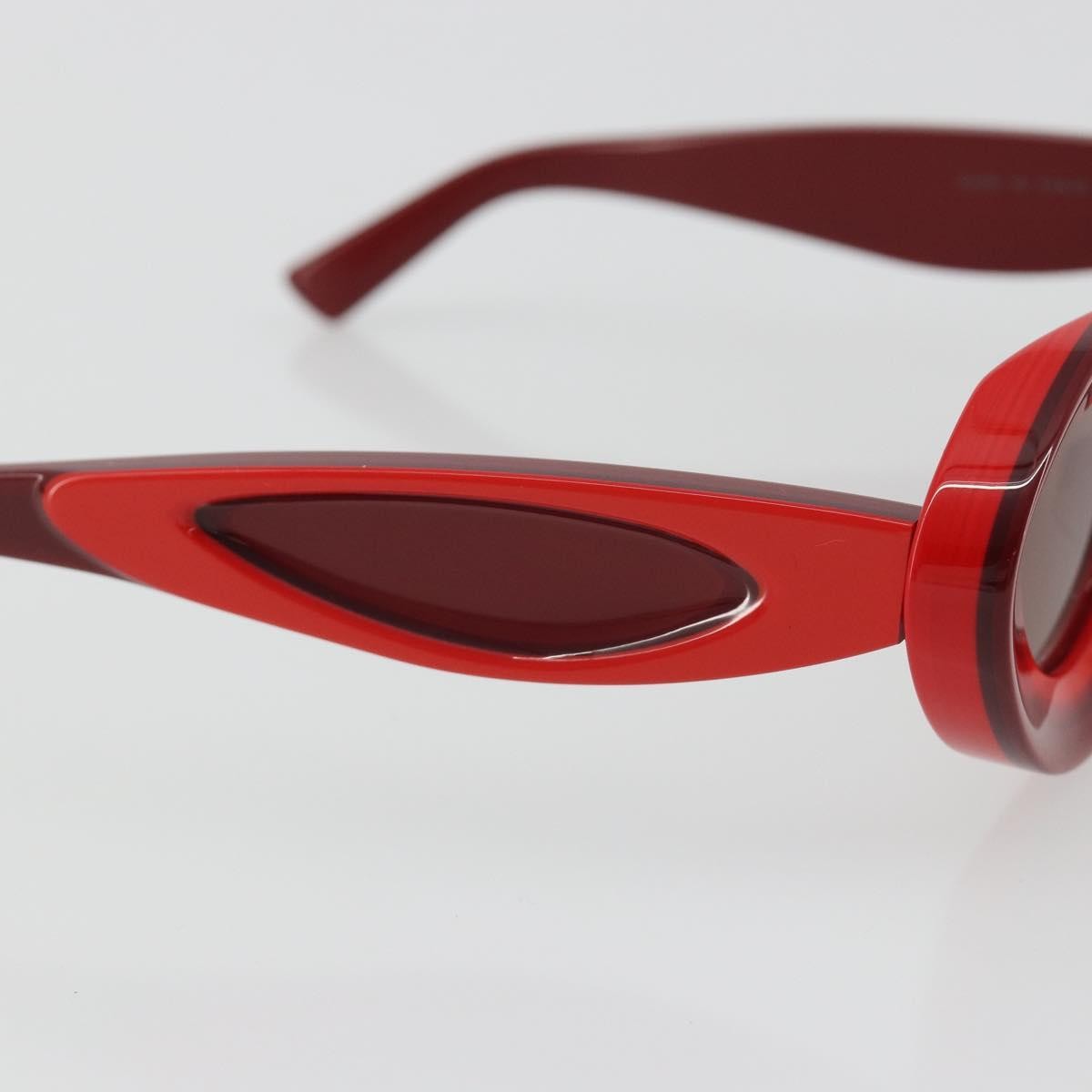 Bottega Veneta Ovale Acetate Red Plastic Sunglasse Accessory (Pre-Owned)