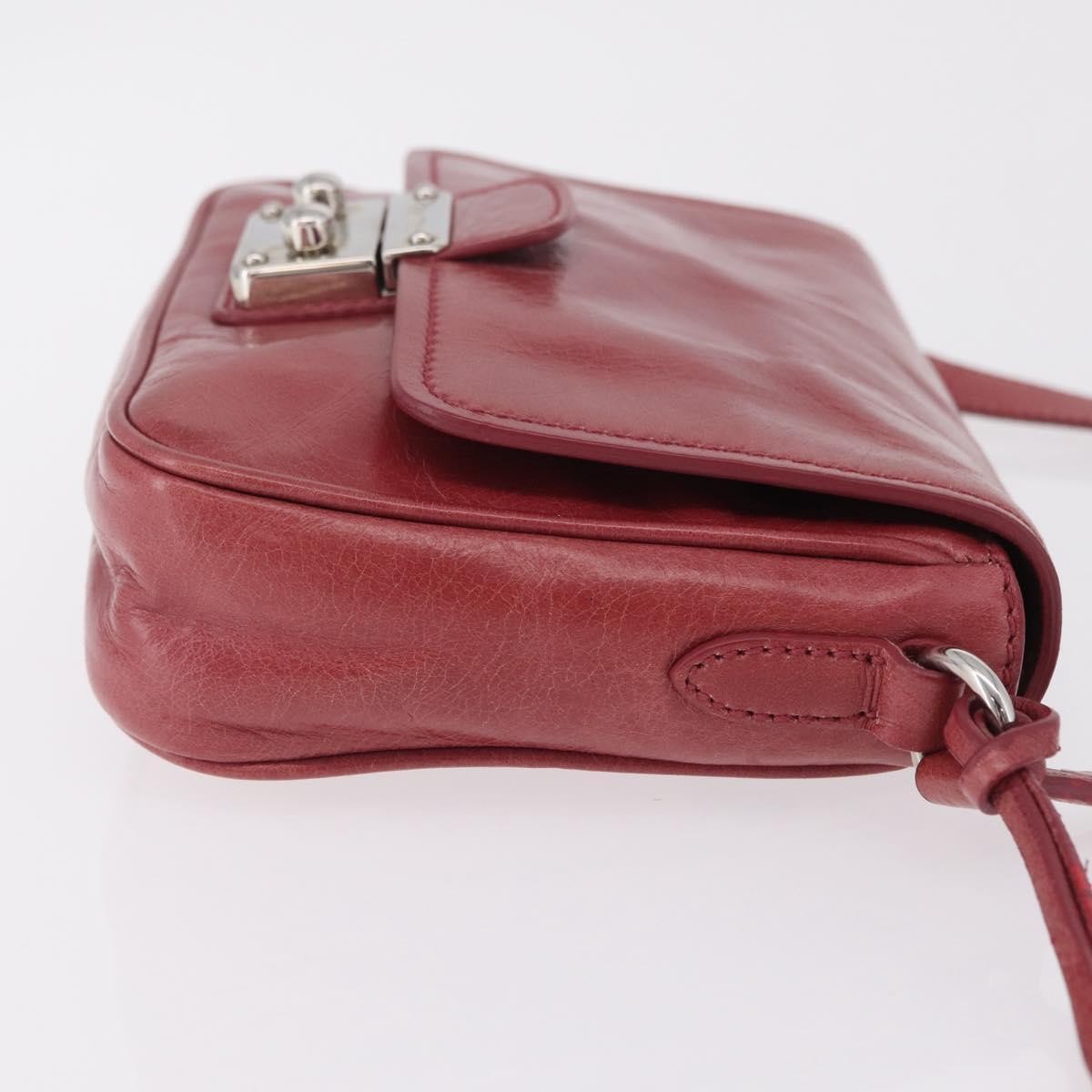 Miu Miu Madras Shoulder Leather Pink Leather Crossbody Bag Bag (Pre-Owned)