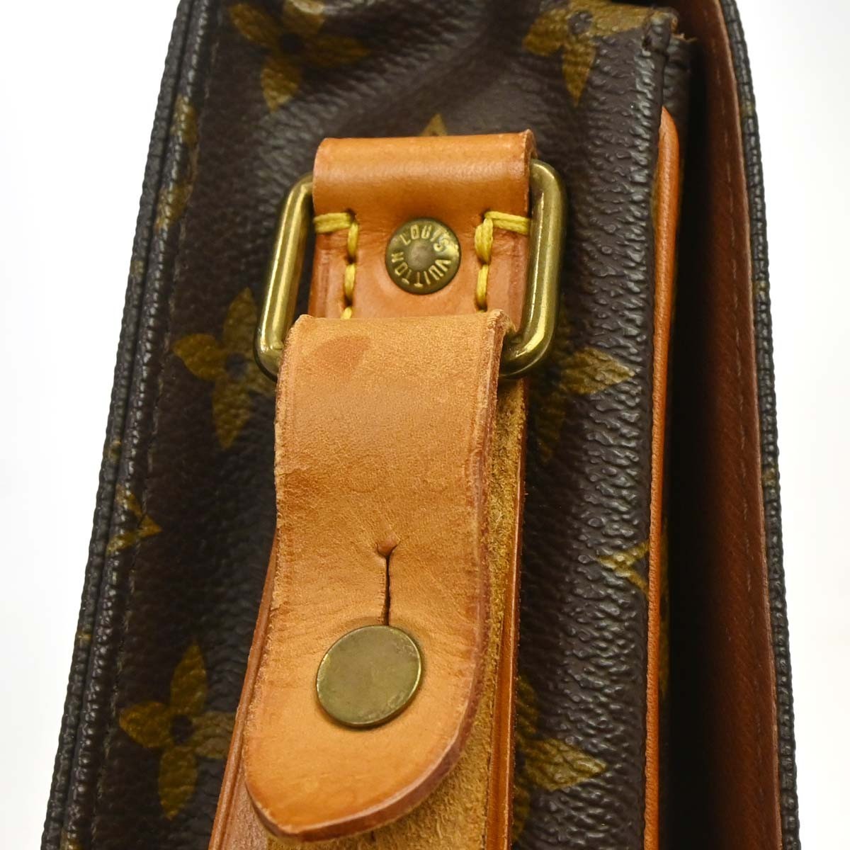 Louis Vuitton Cartouchiere Monogram Canvas Brown Canvas Handbag (Pre-Owned)