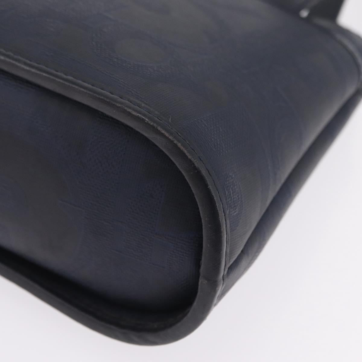 Christian Dior Trotter Canvas Navy Canvas Handbag (Pre-Owned)