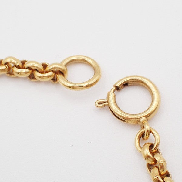 Chanel Vintage Cc Heart Pendant Long Metal Gold Gold_Plated Necklace Jewelry (Pre-Owned)