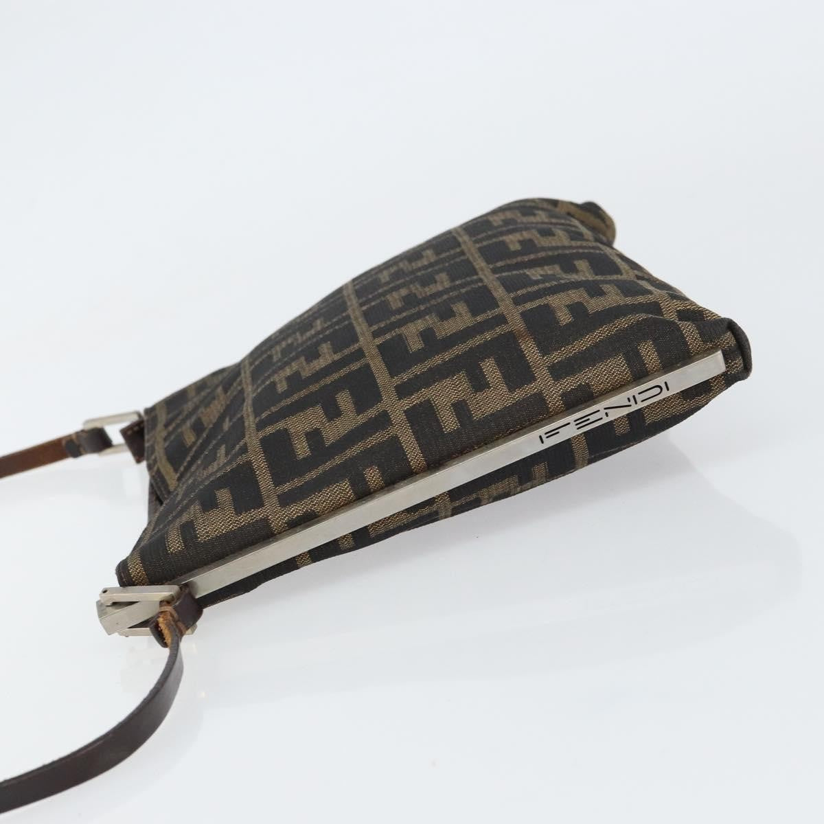 Fendi Vintage Shoulderbag Canvas Brown Canvas Shoulder Bag Bag (Pre-Owned)