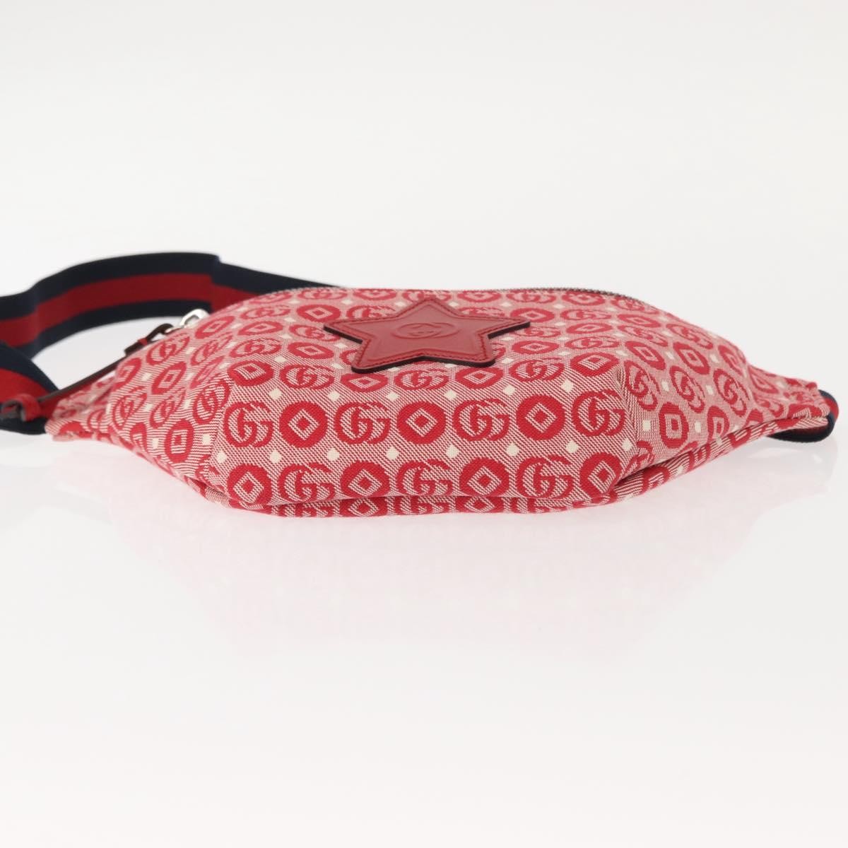Gucci Children's Belt Gg Coated Canvas Red Canvas Handbag (Pre-Owned)