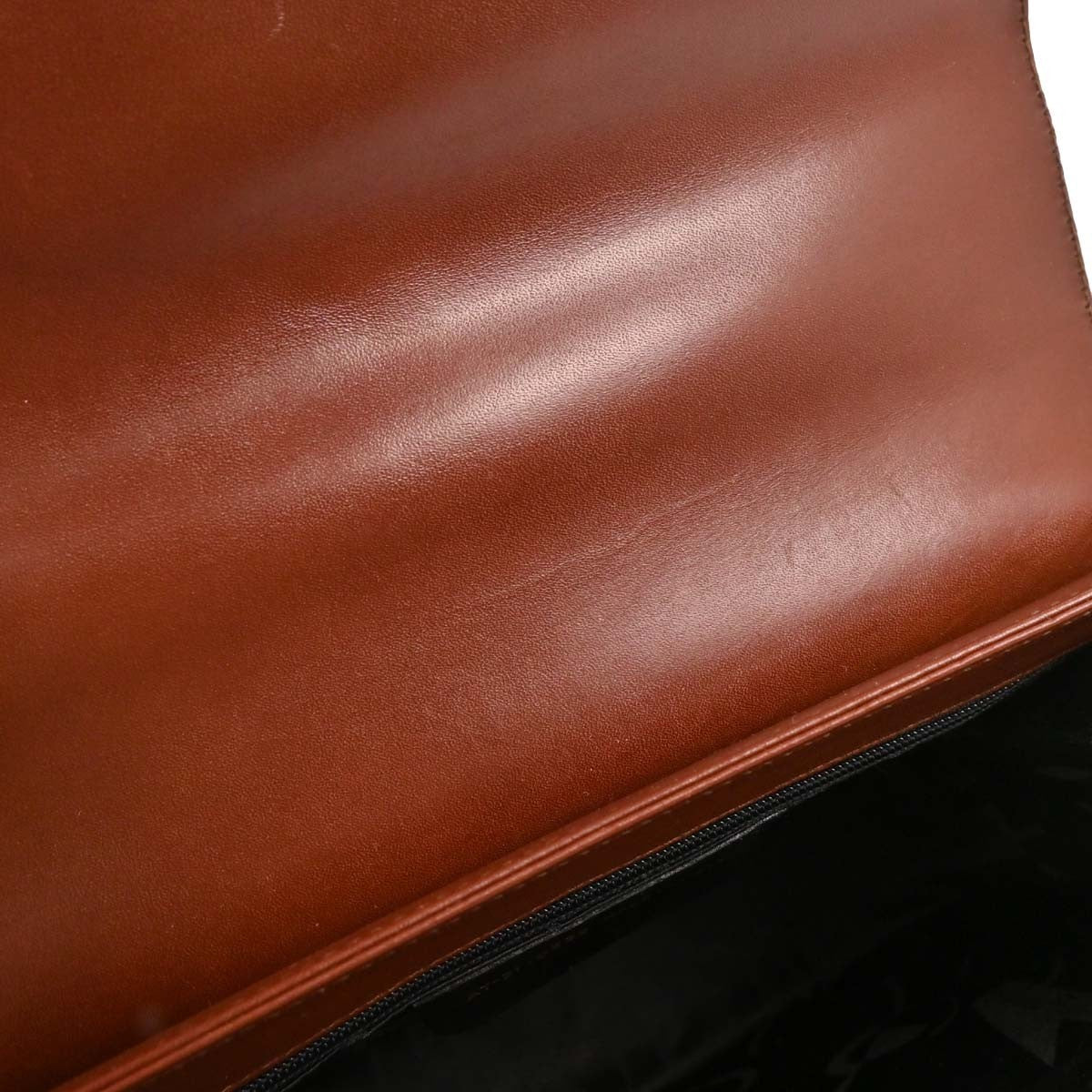 Salvatore Ferragamo Gancini Convertible Top Handle Leather Brown Leather Handbag (Pre-Owned)