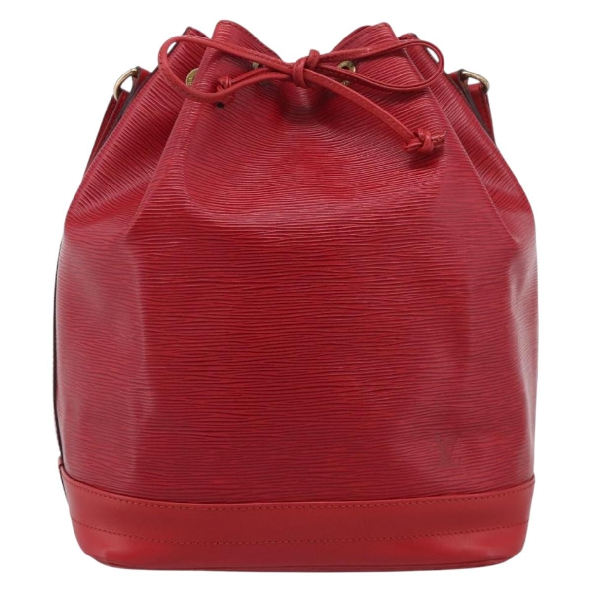 Louis Vuitton Petit Noe Epi Leather Red Leather Handbag (Pre-Owned)