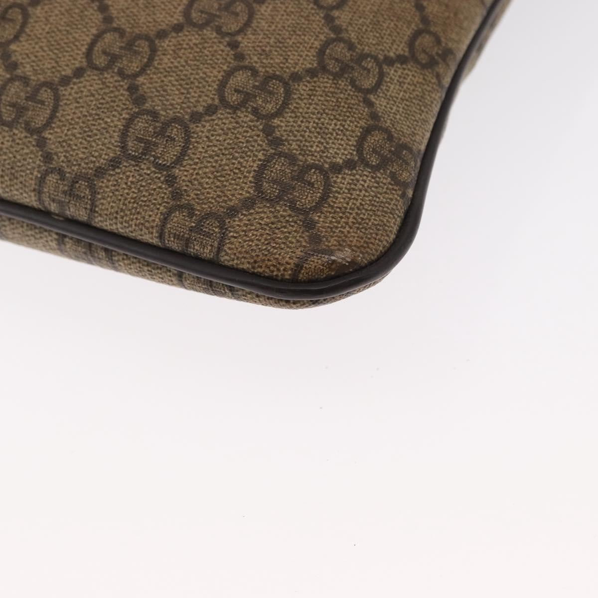 Gucci Flat Messenger Gg Coated Canvas Beige Pvc Shoulder Bag Bag (Pre-Owned)
