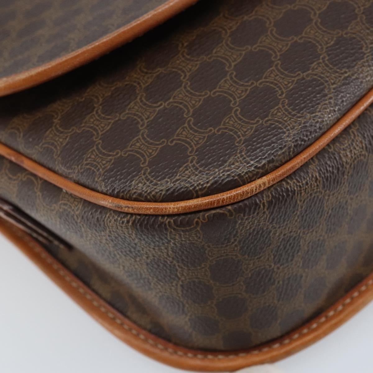 Celine Vintage Macadam Canvas Brown Canvas Backpack Bag (Pre-Owned)