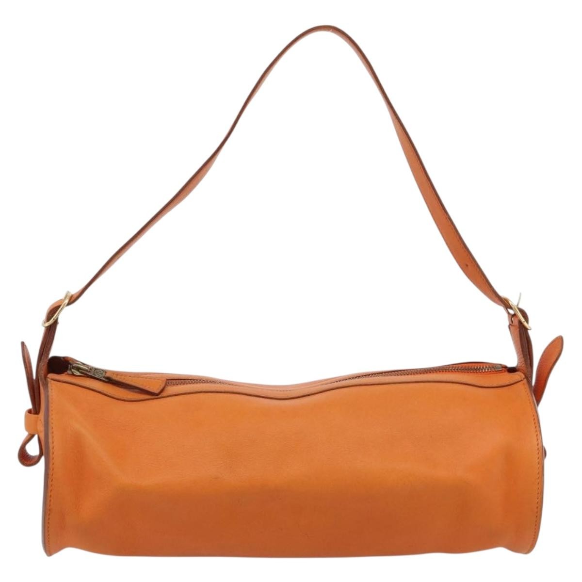 Hermes Sac Doremi Leather Orange Leather Shoulder Bag Bag (Pre-Owned)