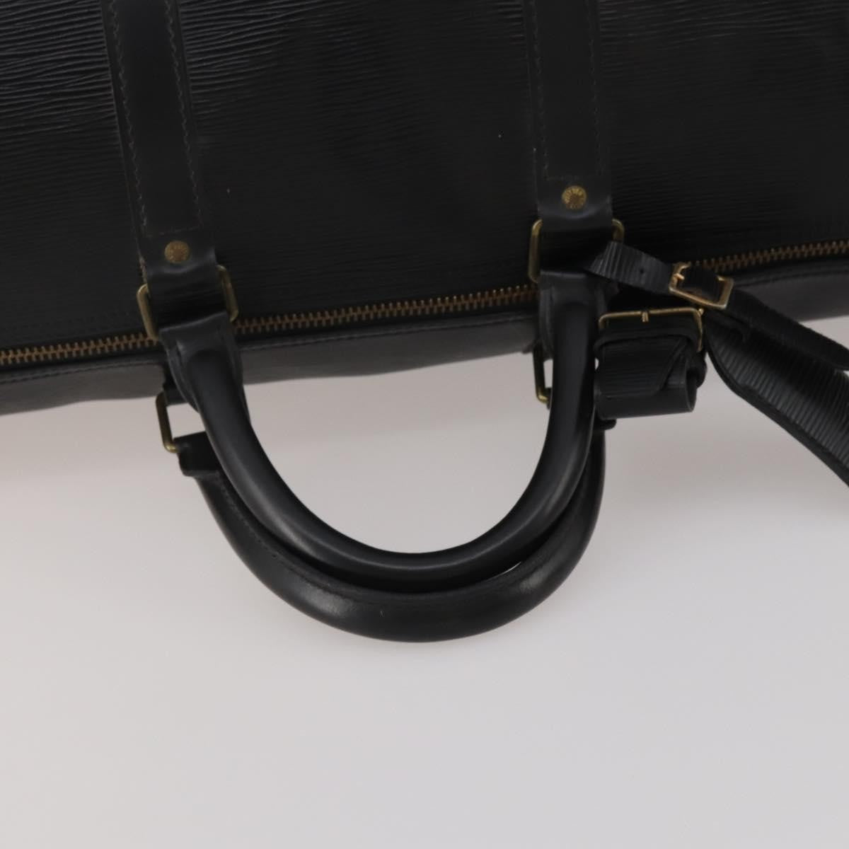 Louis Vuitton Keepall Epi Black Leather Travel Bag Bag (Pre-Owned)