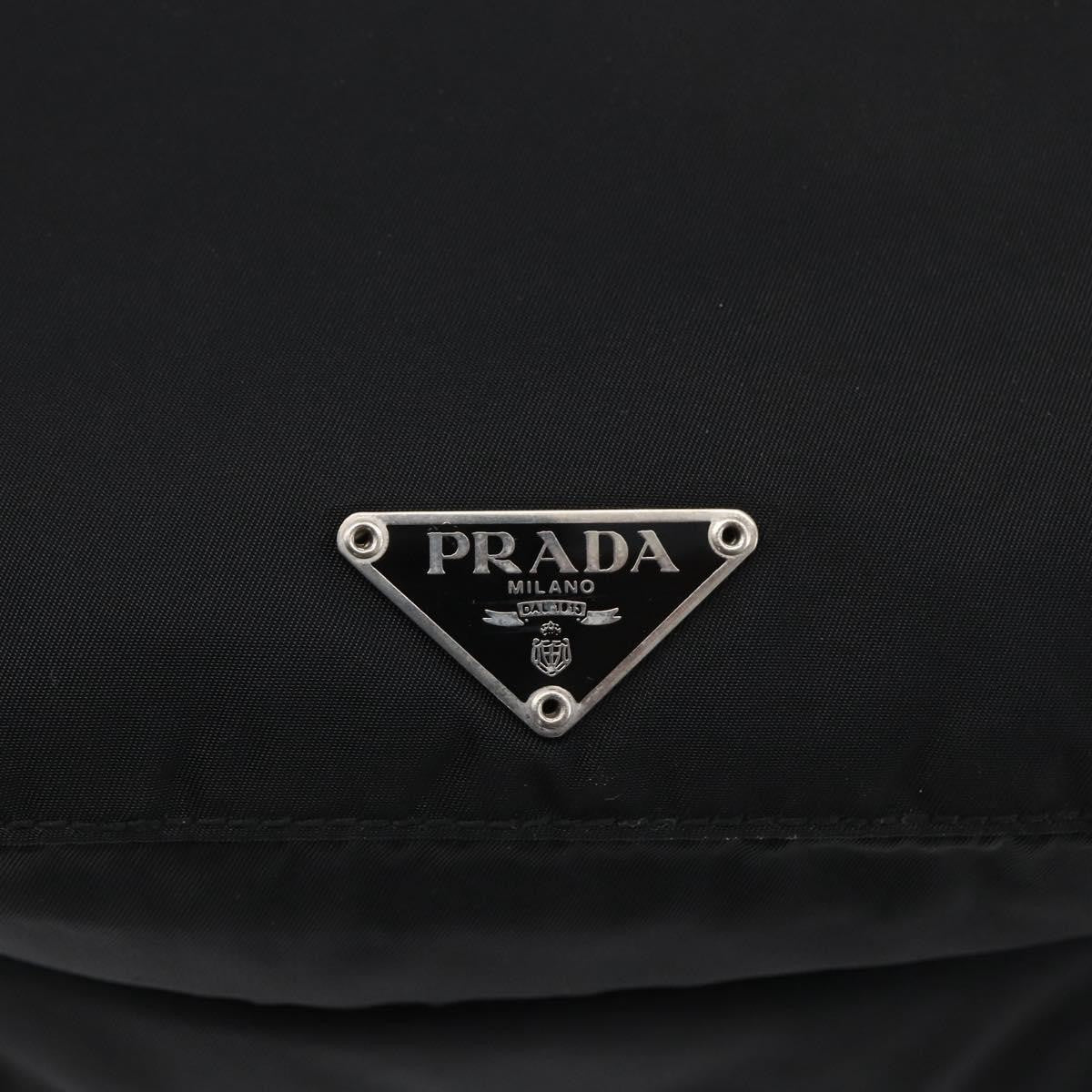 Prada Zip Messenger Quilted Tessuto Black Nylon Shoulder Bag Bag (Pre-Owned)
