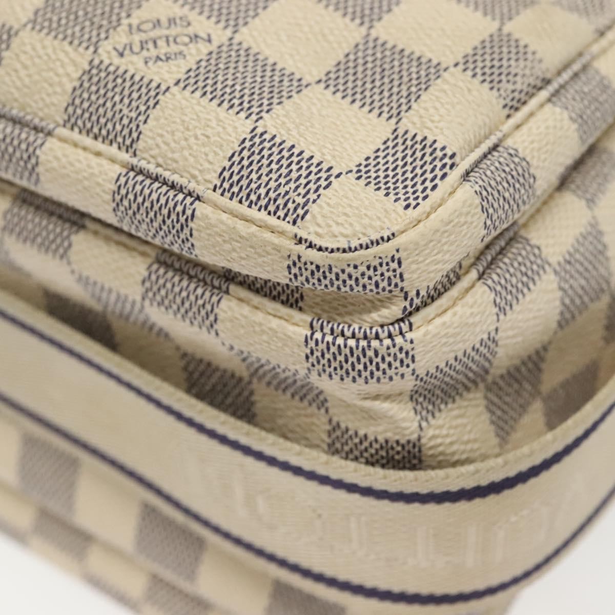Louis Vuitton Naviglio Damier Ebene White Canvas Shoulder Bag Bag (Pre-Owned)