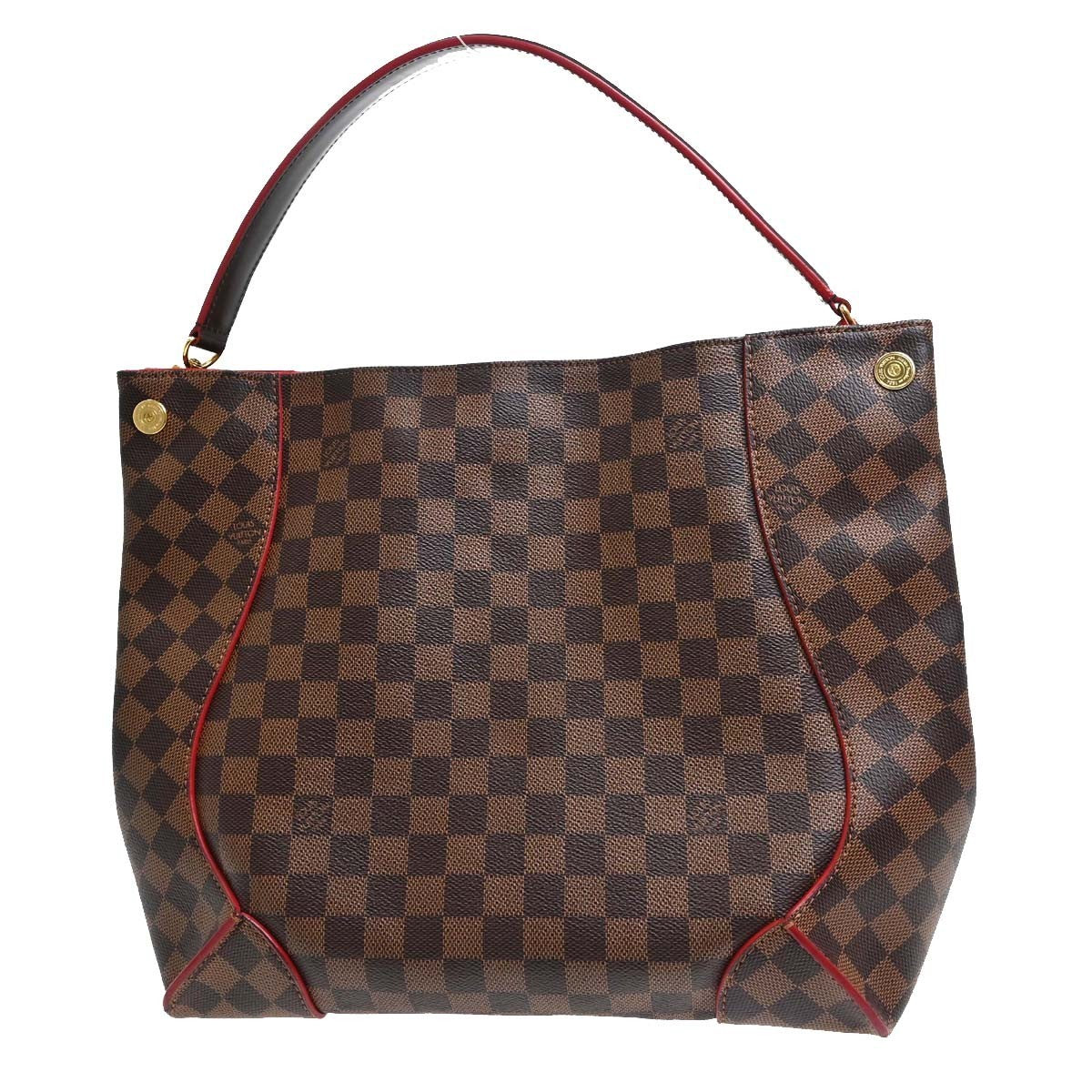 Louis Vuitton Caissa Hobo Damier With Leather Brown Canvas Shoulder Bag Bag (Pre-Owned)