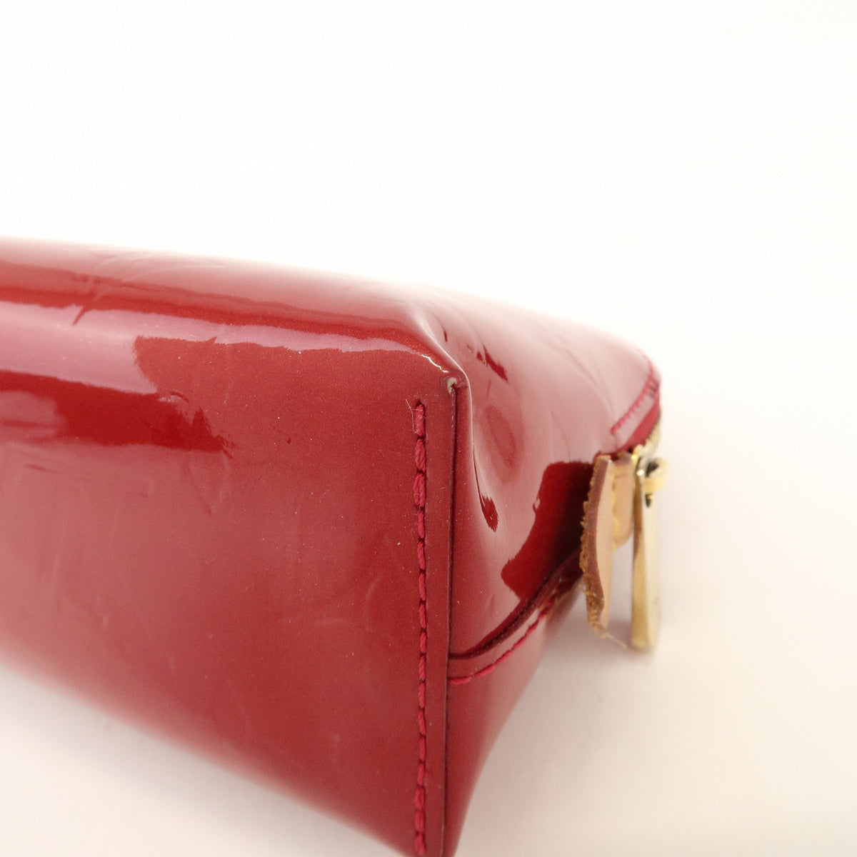 Louis Vuitton Cosmetic Monogram Vernis Red Patent_Leather Toiletry Case Accessory (Pre-Owned)
