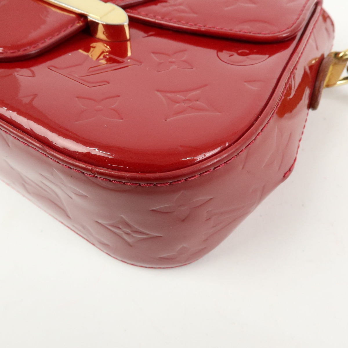 Louis Vuitton Bellflower Monogram Vernis Red Patent_Leather Handbag (Pre-Owned)