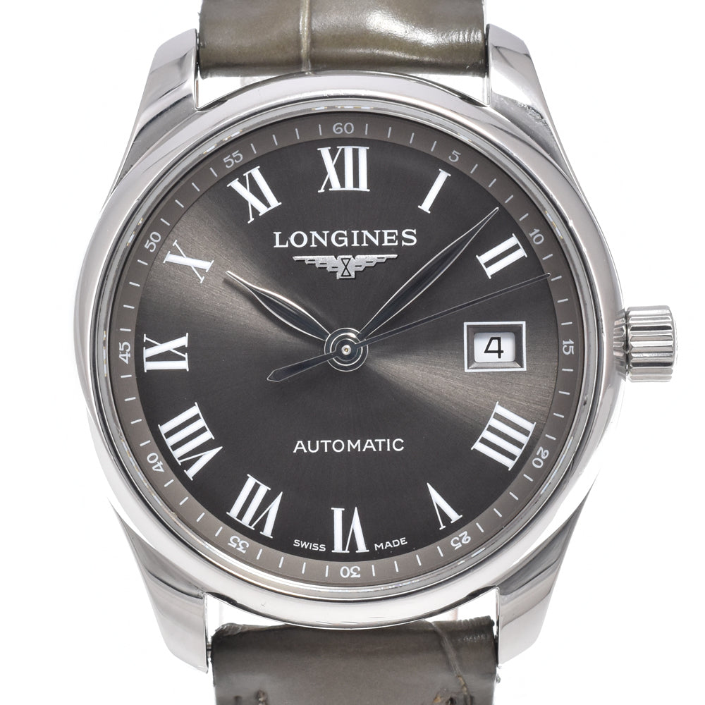 Longines Elegant Collection Automatic Stainless Steel And Alligator Watch (Pre-Owned)