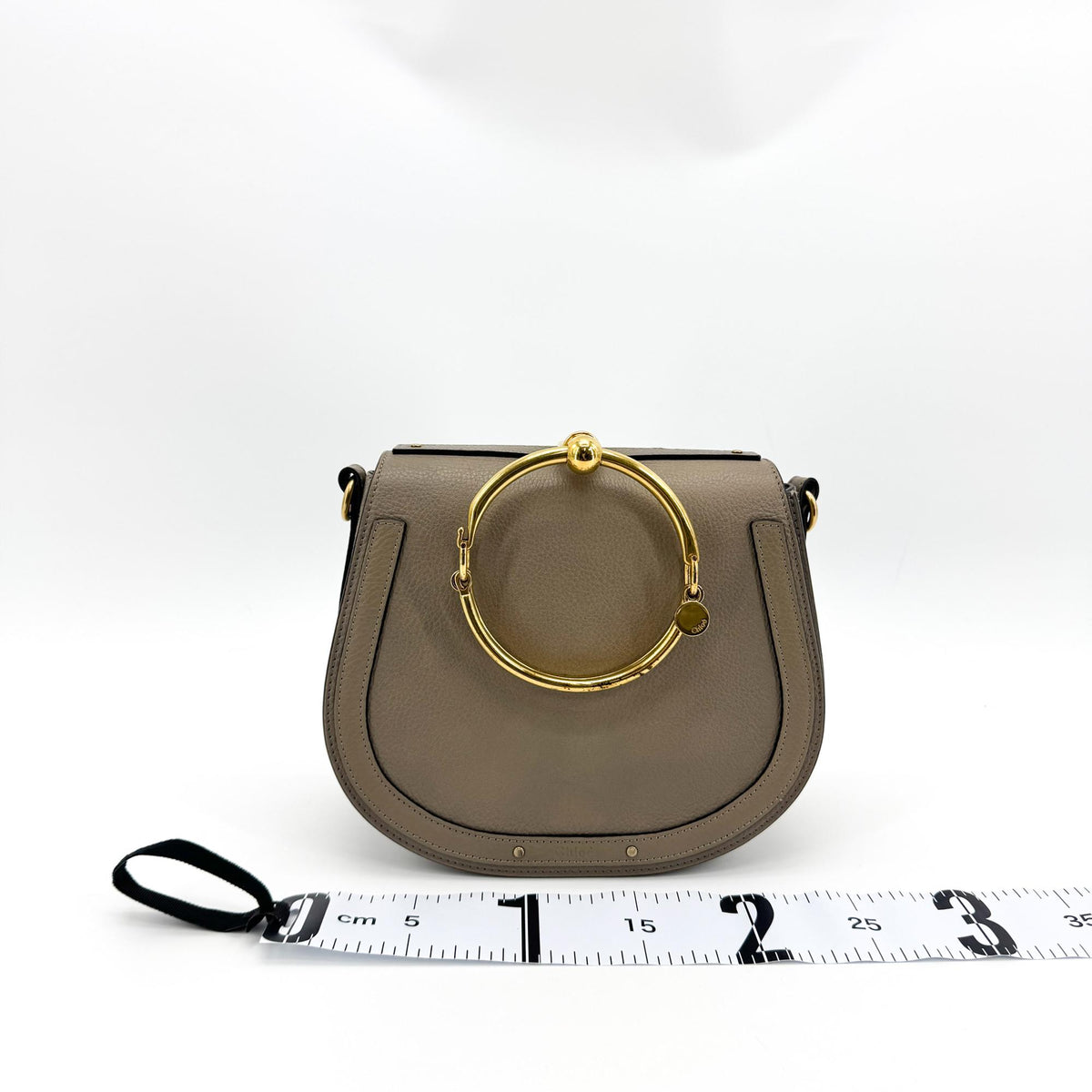 Chloe Nile Crocodile Embossed Leather Brown Leather Crossbody Bag Bag (Pre-Owned)