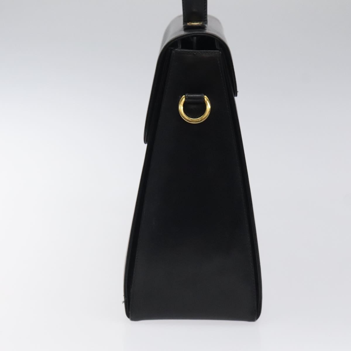 Salvatore Ferragamo Convertible Top Handle Leather Black Leather Handbag (Pre-Owned)