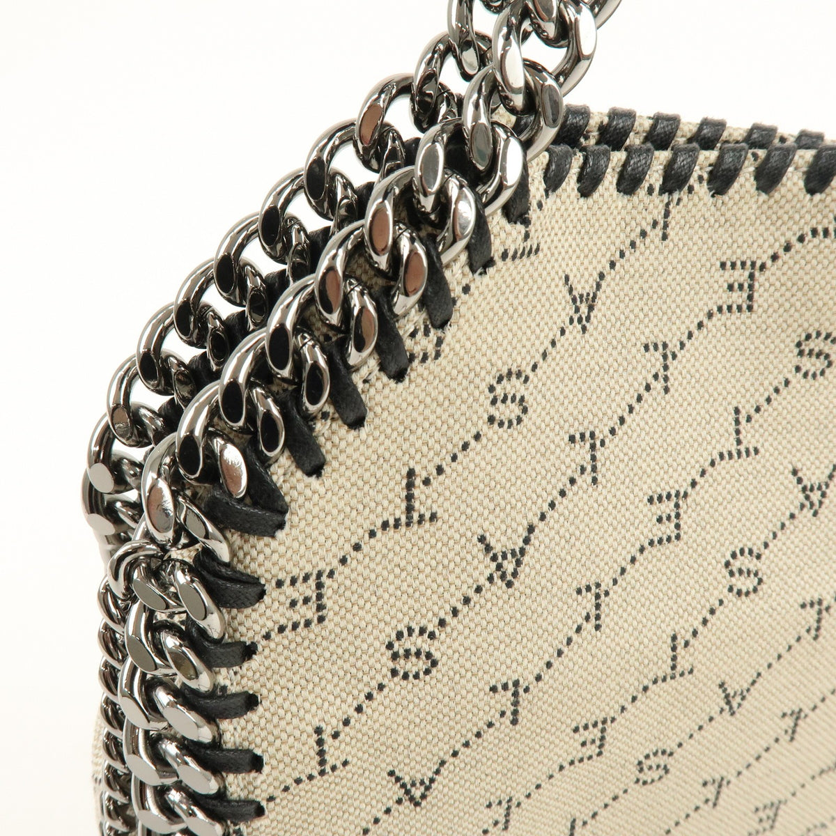 Stella Mccartney Falabella Faux Leather Beige Canvas Tote Bag Bag (Pre-Owned)