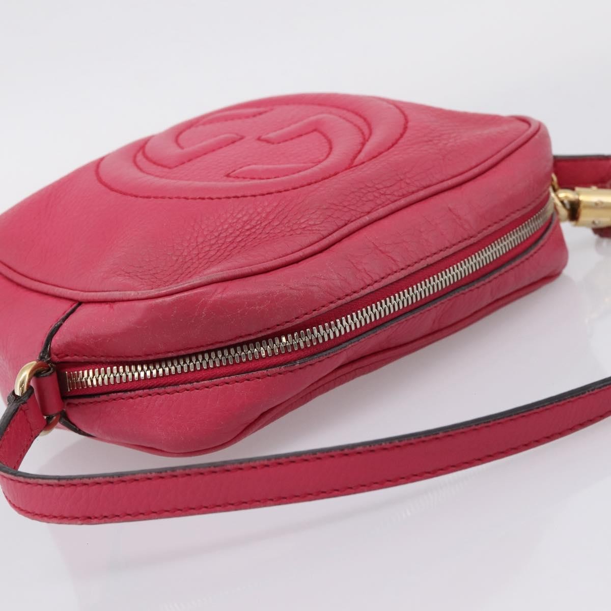 Gucci Soho Disco Leather Pink Leather Crossbody Bag Bag (Pre-Owned)